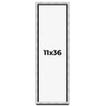 thumbnail image 1 of 11x36 Frame Brushed Silver Solid Wood Picture Frame | 0.75 Inch Moulding Width | Rabbet Depth 0.75, 1 of 5