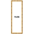 thumbnail image 1 of 11x36 Frame Gold Bamboo Solid Wood Picture Frame | 1 Inch Moulding Width | Interior Frame Depth, 1 of 8