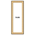 thumbnail image 1 of 11x36 Frame Gold Plein Aire Solid Wood Picture Frame Width 2 Inches | Interior Frame Depth 0.5, 1 of 8