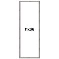 thumbnail image 1 of 11x36 Frame Silver Grey Distressed Solid Wood Picture Frame | 0.75 Inch Moulding Width | Interior, 1 of 8
