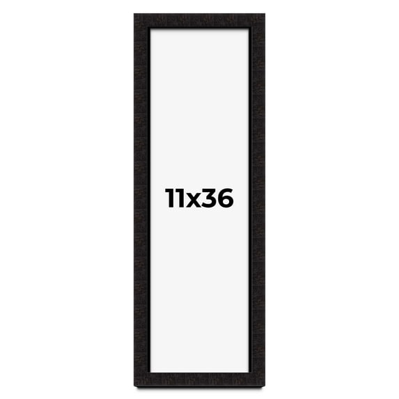 11x36 Shadow Box Black Solid Wood Display Picture Frame | 1 Inch Rabbet Depth | | 1.375 Inch