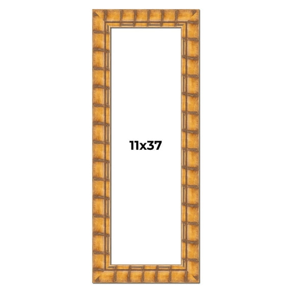 11x37 Frame Beige Real Wood Picture Frame Width 3 inches | Interior Frame Depth 0.5 inches |