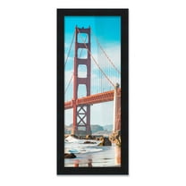 11x37 Frame Black Picture Frame - Complete Modern Photo Frame Includes UV Acrylic Shatter Guard Front, Acid Free