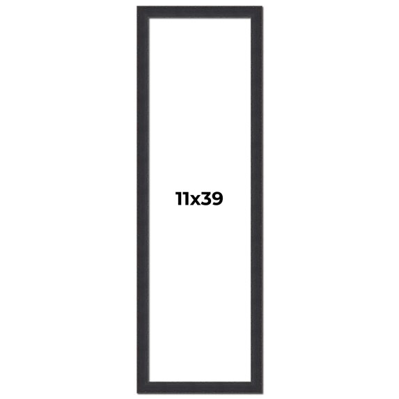 11x39 Frame Black Real Wood Picture Frame Width 1.25 Inches | Interior Frame Depth 0.5 Inches |