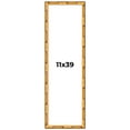thumbnail image 1 of 11x39 Frame Gold Bamboo Solid Wood Picture Frame | 1 Inch Moulding Width | Interior Frame Depth, 1 of 8