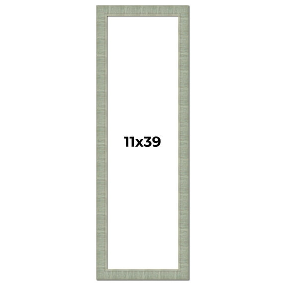 11x39 Frame Green Desert Pear Solid Wood Picture Frame | 1.625 Inch Moulding Width | Interior Frame