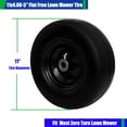 thumbnail image 1 of 11x4-5" Lawn Mower Tires on Wheel, Flat Free Solid Smooth Tread Zero Turn & Garden Tractor Mowers Tire Assembly, 3/4" or 5/8" Bushing, 3.4"-4"-4.5-5" Centered Hub, 2 Pack, 1 of 6