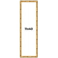 thumbnail image 1 of 11x40 Frame Gold Bamboo Solid Wood Picture Frame | 1 Inch Moulding Width | Interior Frame Depth, 1 of 8