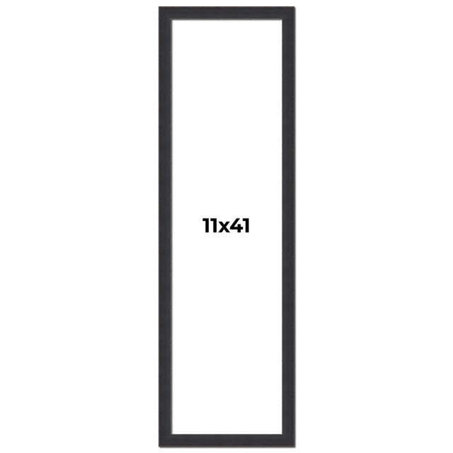 11x41 Frame Black Real Wood Picture Frame Width 1.25 Inches | Interior Frame Depth 0.5 Inches |