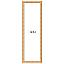 11x41 Frame Gold Rustic Solid Wood Picture Frame | 1.25 Inch Wide Moulding | Rustique Gold