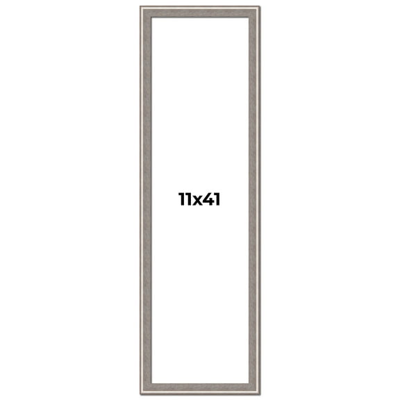 11x41 Frame Grey Real Wood Picture Frame Width 1.25 inches | Interior Frame Depth 0.5 inches | Hans