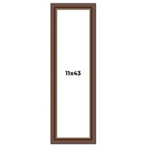 11x43 Copper and Brown Real Wood Picture Frame Width 2 inches | Interior Frame Depth 0.5 inches |