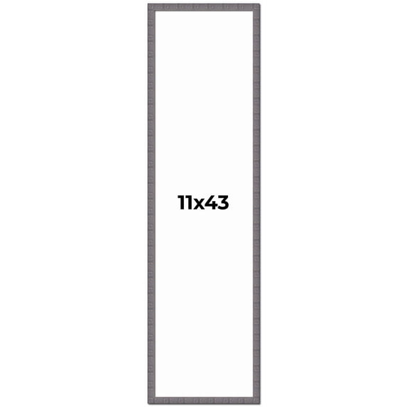 11x43 Frame Blue Kingsley Pewter Solid Wood Picture Frame Width 0.75 Inches |Interior Depth 0.5