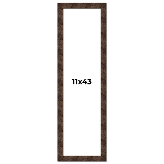 11x43 Frame Brown Burl Real Wood Picture Frame Width 1.625 Inches | Interior Frame Depth 0.5 Inches
