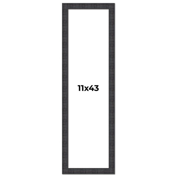 11x43 Frame Brown Rustic Solid Wood Picture Frame 1.5 Inches Wide | Interior Frame Depth 0.5 Inches