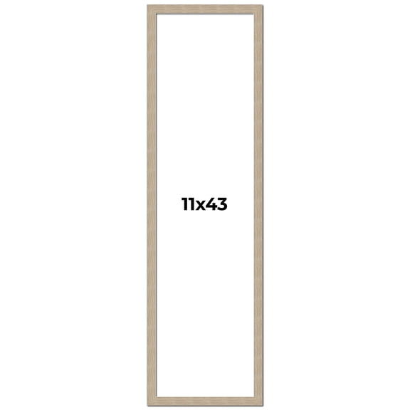 11x43 Frame Grey Solid Wood Picture Frame Width 1 Inches | Interior Frame Depth 0.5 Inches |