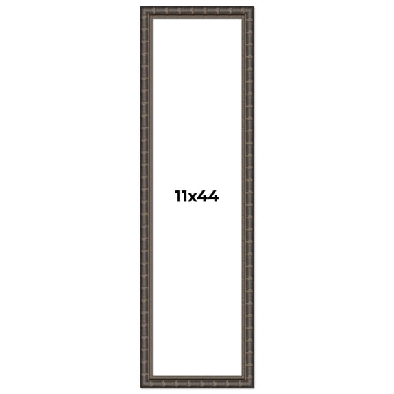 11x44 Frame Black Bamboo Solid Wood Picture Frame Width 1.5 Inches | Interior Frame Depth 0.5