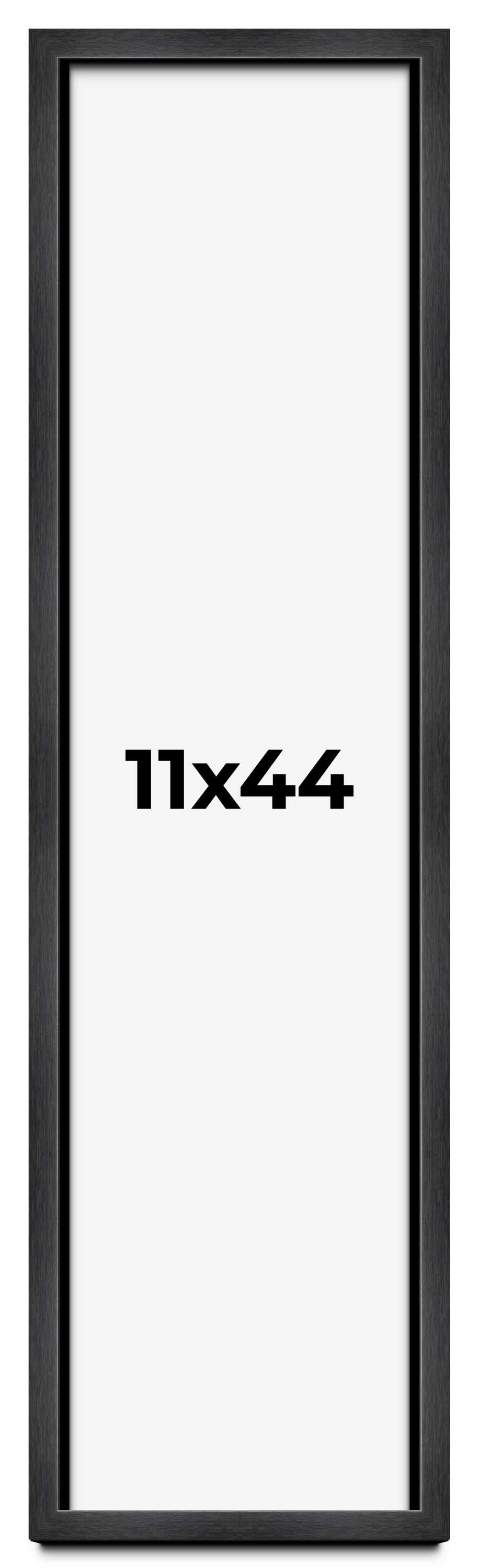 11x44 Frame Black Charcoal Grey Wood Textured Picture Frame | 0.75 Inch ...