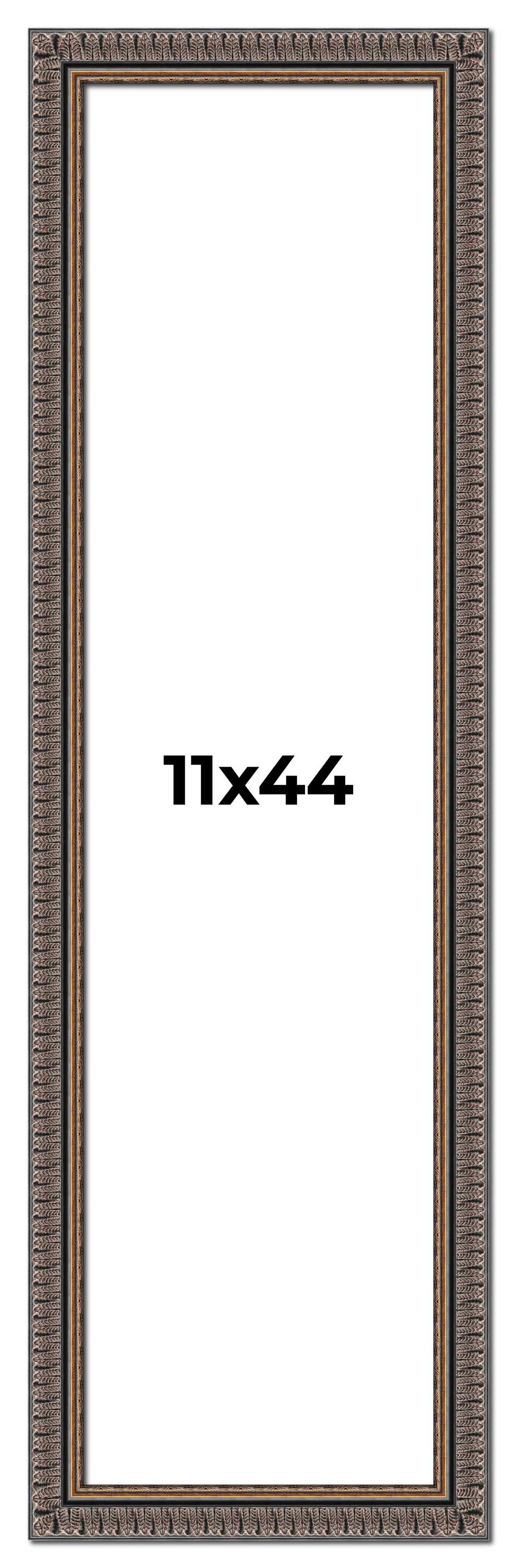 11x44 Frame Black Feather Payton Ornate Solid Wood Picture Frame Width ...