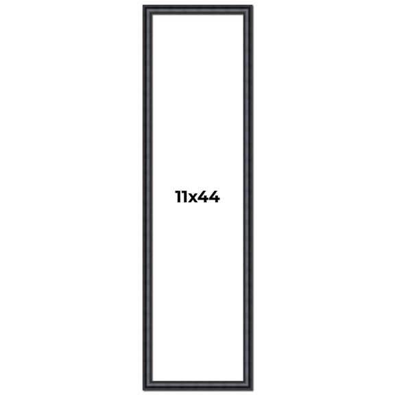 11x44 Frame Black Real Wood Picture Frame Width 1.25 inches | Interior Frame Depth 0.5 inches |