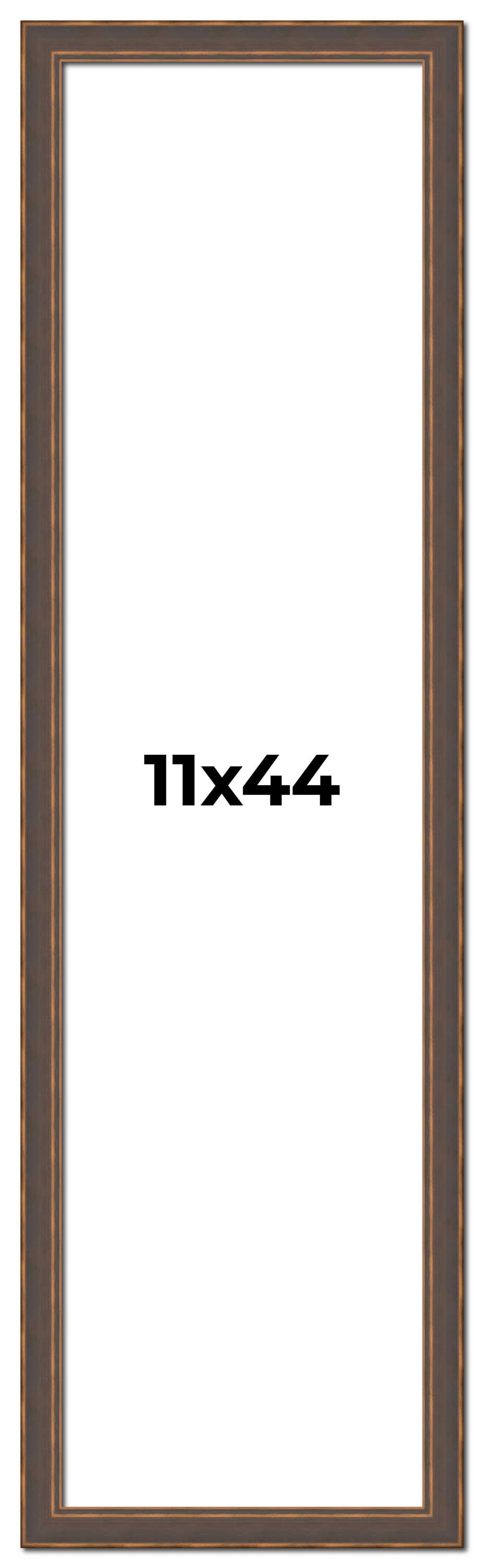 11x44 Frame Golden Caramel Solid Wood Bronze Picture Frame | 1.25 Inch ...