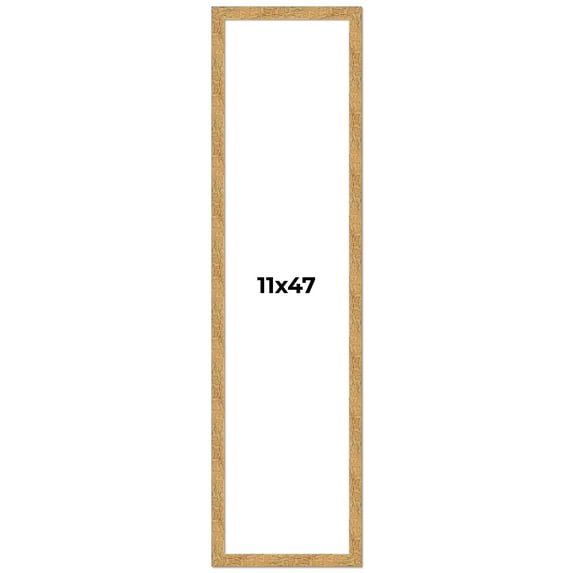 11x47 Frame Beige Real Wood Picture Frame Width 1.25 inches | Interior Frame Depth 0.5 inches |