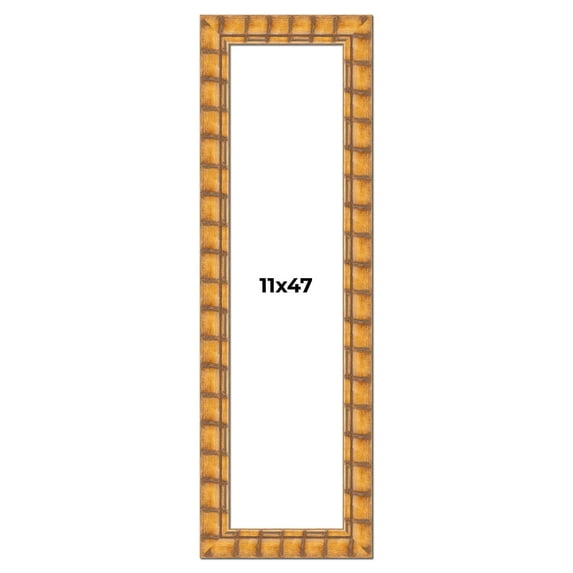 11x47 Frame Beige Real Wood Picture Frame Width 3 inches | Interior Frame Depth 0.5 inches |