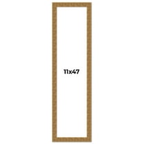 11x47 Frame Black and Gold Distressed Solid Wood Sonoma Picture Frame | 1.625 Inch Moulding Width |