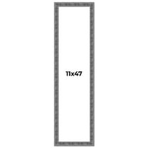 11x47 Frame Silver Black Rustic Sonoma Solid Wood Picture Frame | 1.5 Inch Moulding Width |