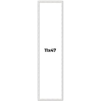 11x47 Frame White Real Wood Picture Frame Width 0.75 inches | Interior Frame Depth 0.5 inches |