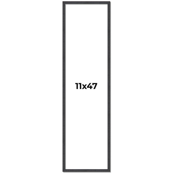 11x47 Rustic Brown Real Wood Picture Frame Width 0.75 inches | Interior Frame Depth 0.5 inches |