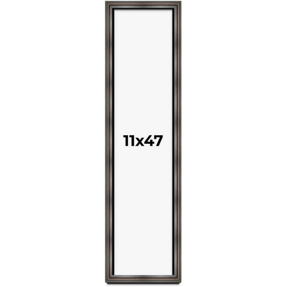 11x47 Shadow Box Frame Brown Cherry | 2.625 Inches Deep Pine Wood Traditional Shadowbox Display