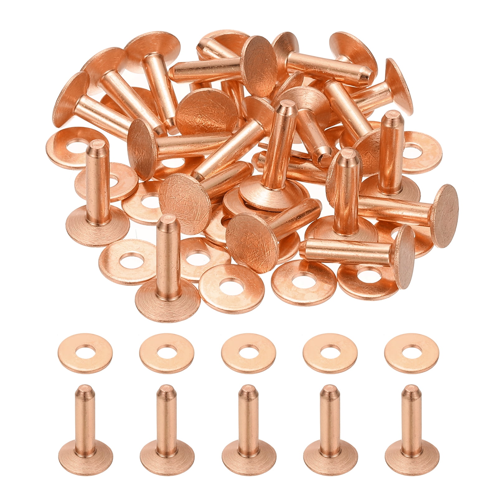 11x4x16mm Studs for Clothing, 100 Sets Spikes for Clothes Studs and Spikes Leather Rivets Burrs Copper Fastener Metal Screw Posts for Leather Jacket Crafting Crafts Fabric