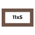 thumbnail image 1 of 11x5 Frame Brown Farmhouse Solid Wood Picture Frame Width 1.5 Inches | Interior Frame Depth 0.5, 1 of 8
