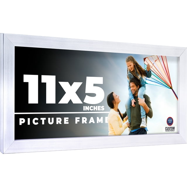11x5 Frame Silver Stainless Steel Solid Wood Picture Frame | 0.75 Inch ...