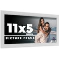 thumbnail image 1 of 11x5 Frame White Solid Wood Picture Frame Includes UV Acrylic Shatter Guard Front, Acid Free Foam, 1 of 8