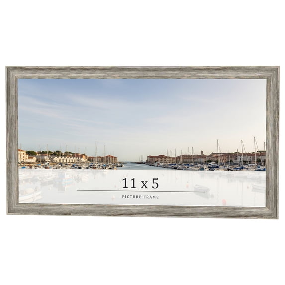 11x5 IN Frame Grey Solid Wood Picture Frame Width 1 Inches | Interior Frame Depth 0.5 Inches |