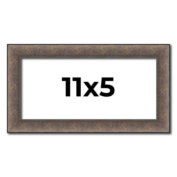 11x5 IN Frame Silver Real Wood Picture Frame Width 1.25 Inches | Interior Frame Depth 0.5 Inches |