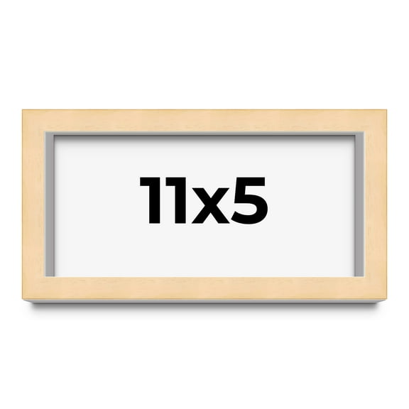 11x5 IN Shadow Box Frame Brown | 0.875 Inches Deep Real Wood Contemporary Shadowbox Display Frame |
