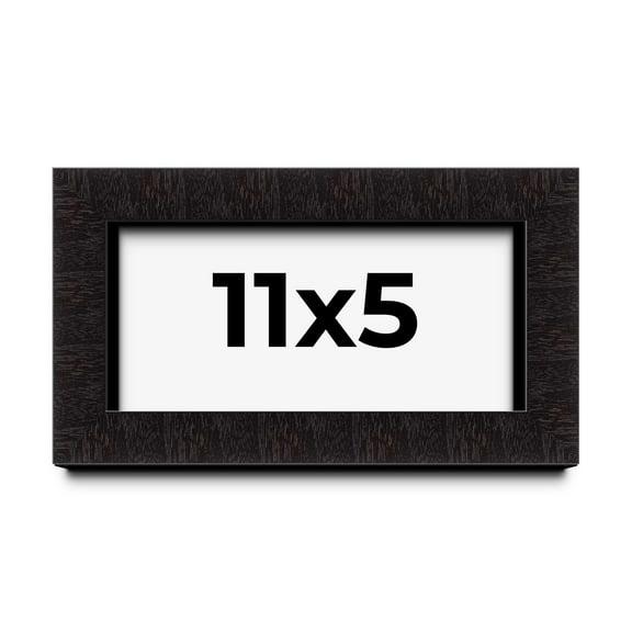 11x5 Shadow Box Black Solid Wood Display Picture Frame | 1 Inch Rabbet Depth | | 1.375 Inch