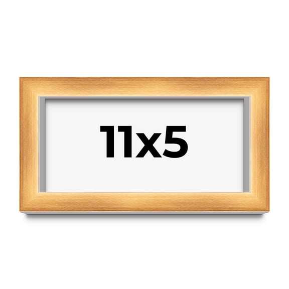 11x5 Shadow Box Bronze Cross-Brushed Display Frame | 1.625 Inches Deep Solid Wood | UV Resistant