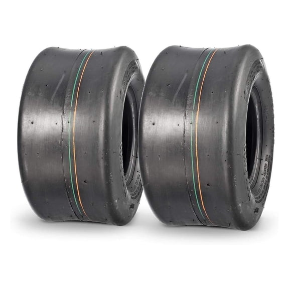 11x6.00-5 Lawn Mower Tires,Tubeless 4 Ply 11x6-5 Smooth Zero Turn Garden Riding Tractor Lawnmower Go-Kart Tires, 2Pcs