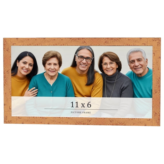 11x6 Frame Beige Real Wood Picture Frame Width 1.25 inches | Interior Frame Depth 0.5 inches |