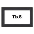 thumbnail image 1 of 11x6 Frame Black Real Wood Picture Frame Width 1.25 Inches | Interior Frame Depth 0.5 Inches |, 1 of 8