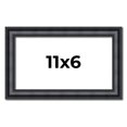 thumbnail image 1 of 11x6 Frame Black Real Wood Picture Frame Width 1.25 inches | Interior Frame Depth 0.5 inches |, 1 of 8