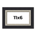 thumbnail image 1 of 11x6 Frame Black Real Wood Picture Frame Width 2.25 Inches | Interior Frame Depth 0.5 Inches |, 1 of 8