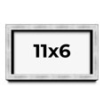 thumbnail image 1 of 11x6 Frame Brushed Silver Solid Wood Picture Frame | 0.75 Inch Moulding Width | Rabbet Depth 0.75, 1 of 5