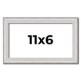 thumbnail image 1 of 11x6 Frame Silver Inner Slope Bevel Picture Frame | 1 Inch Moulding Width | 0.75 Inch Rabbet Depth, 1 of 8