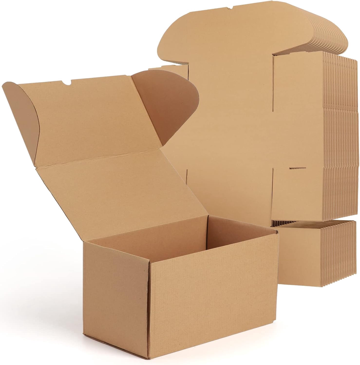 11x6x6 Inches Shipping Boxes Set of 20, Brown Small Corrugated ...