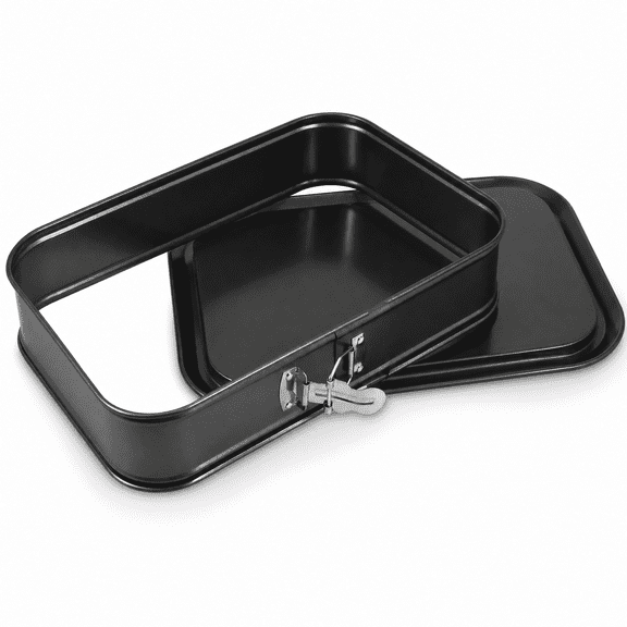 11x7.1 Inch Non-Stick Springform Cake Pan, Rectangle Cheesecake Pan with Removable Bottom, Leakproof Carbon Steel Baking Mold for Tiramisu, Mousse & More